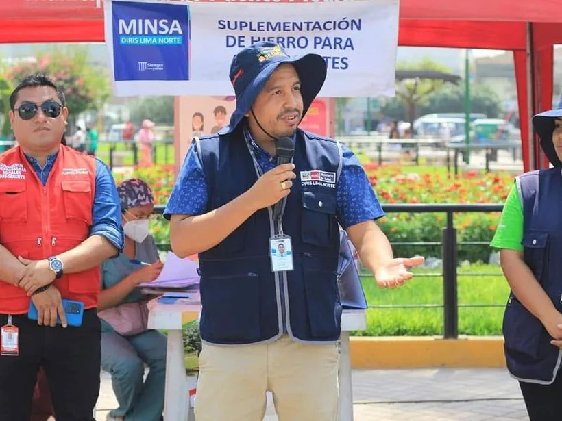 Vocería en una campaña comunitaria de prevención.