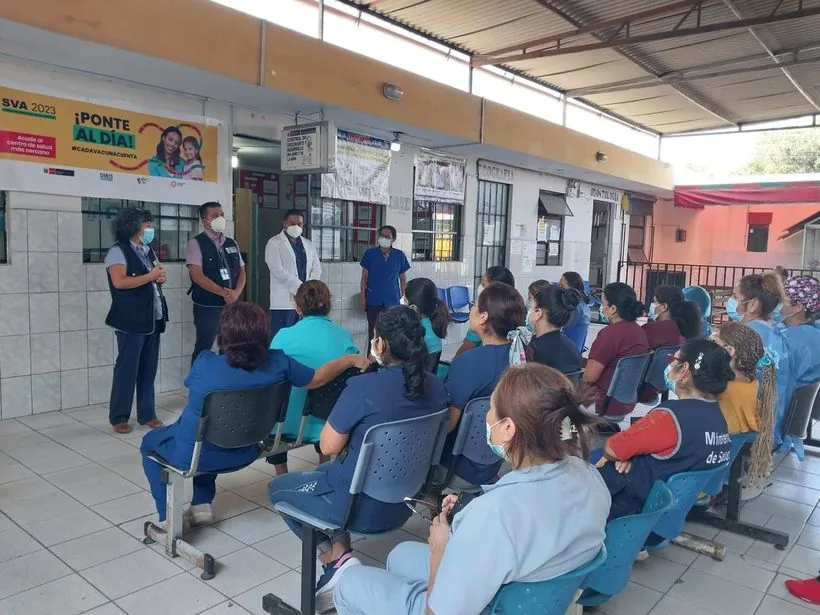 Trabajo con el personal de un establecimiento de salud, DIRIS Lima Norte.
