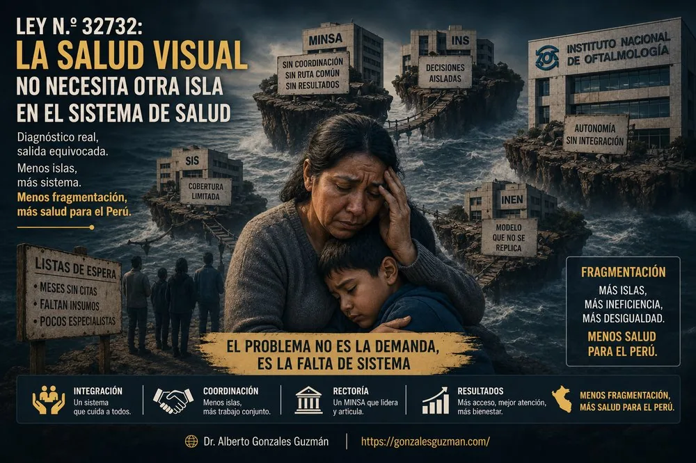 Ley N.º 32732: la salud visual no necesita otra isla — Dr. Alberto Gonzales Guzmán